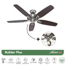 Ventilador de Techo Builder Plus 52" Con Luz