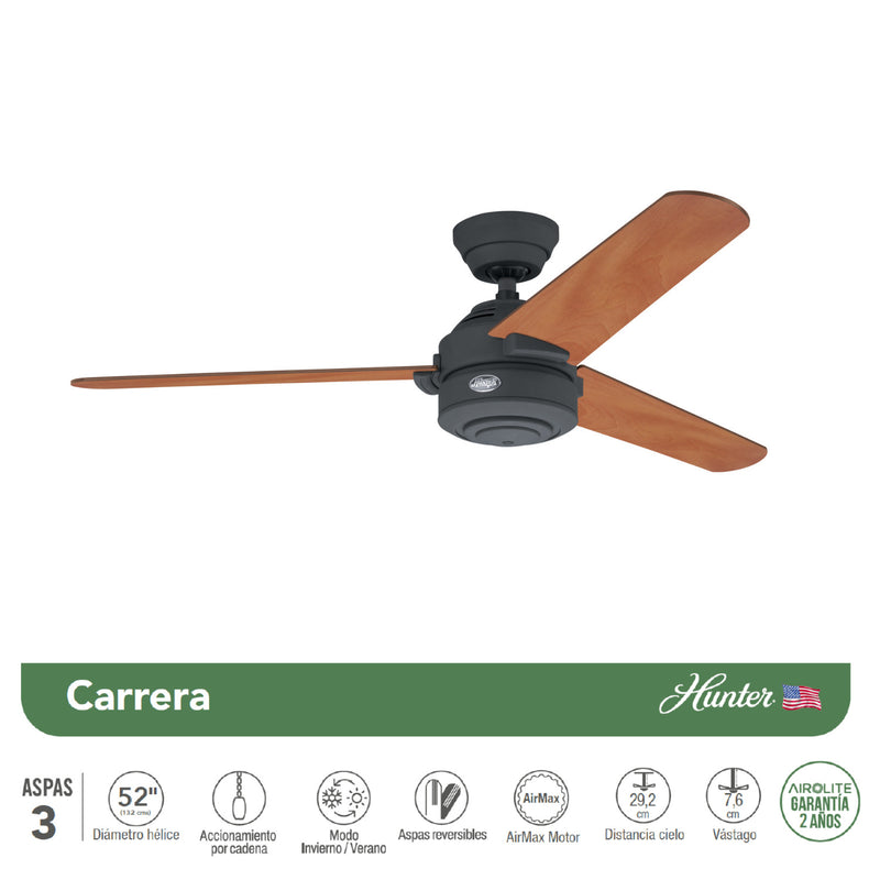 Ventilador de Techo Hunter Carrera 52"