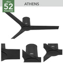 Ventilador De Techo Hunter Athens Low Profile 52"