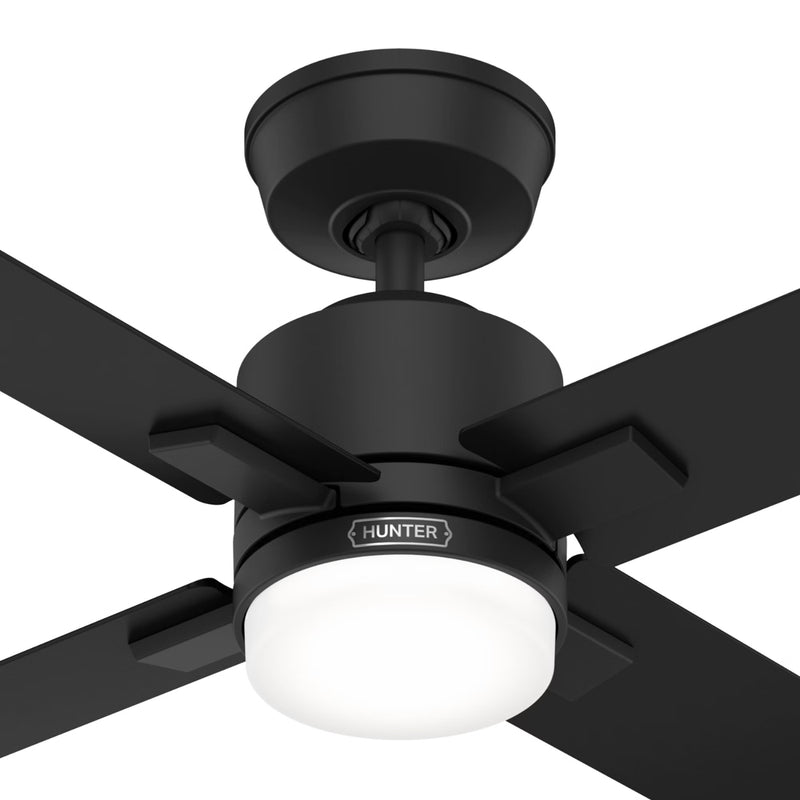 VENTILADOR TECHO HUNTER MILA NEGRO