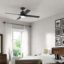 VENTILADOR TECHO HUNTER MILA NEGRO