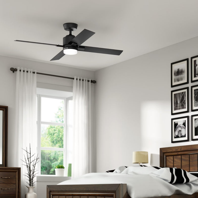 VENTILADOR TECHO HUNTER MILA NEGRO