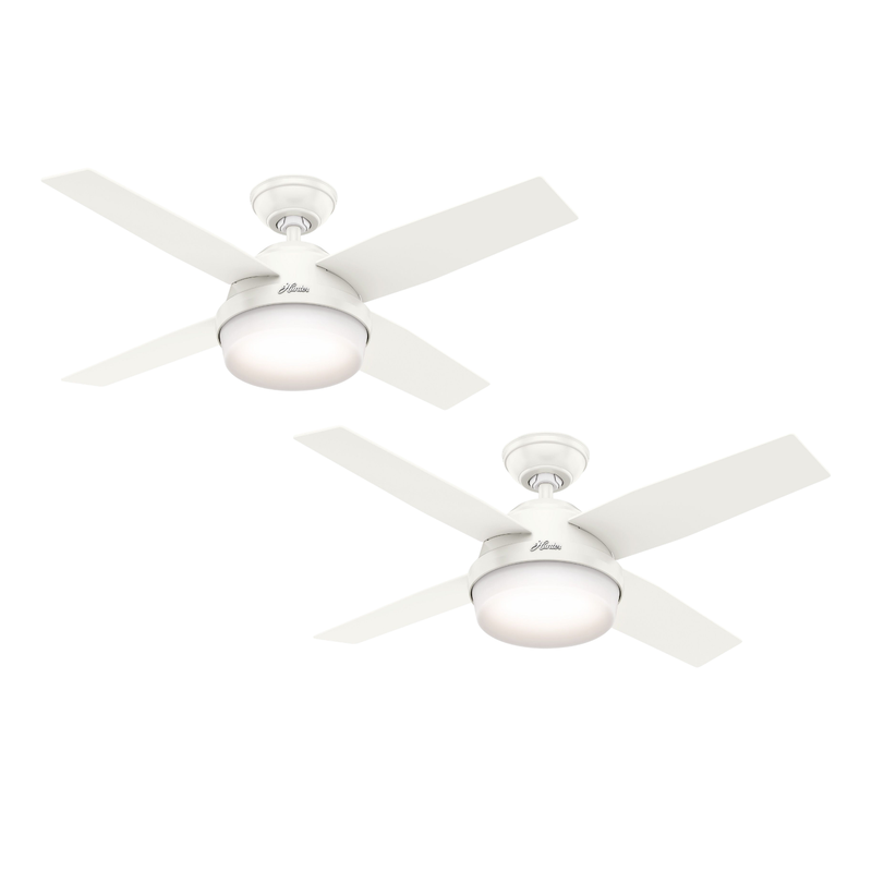 PACK X2 VENTILADOR DE TECHO HUNTER DANTE BLANCO 44