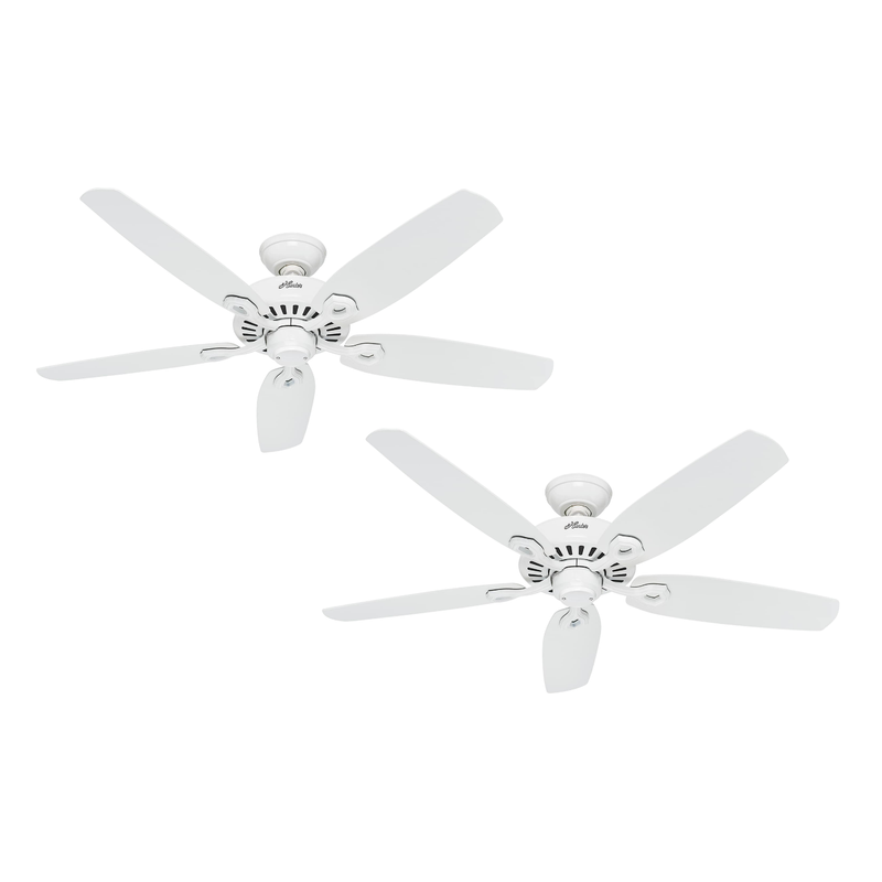 PACK X2 VENTILADOR DE TECHO HUNTER BUILDER ELITE BLANCO 52