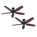 PACK X2 VENTILADOR DE TECHO HUNTER BUILDER ELITE BRONCE 52