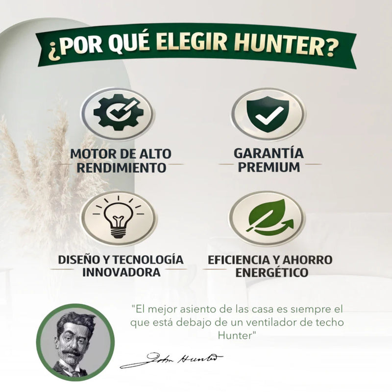 PACK X2 VENTILADOR DE TECHO HUNTER DANTE BLANCO 44