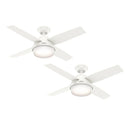 PACK X2 VENTILADOR DE TECHO HUNTER DANTE BLANCO 44