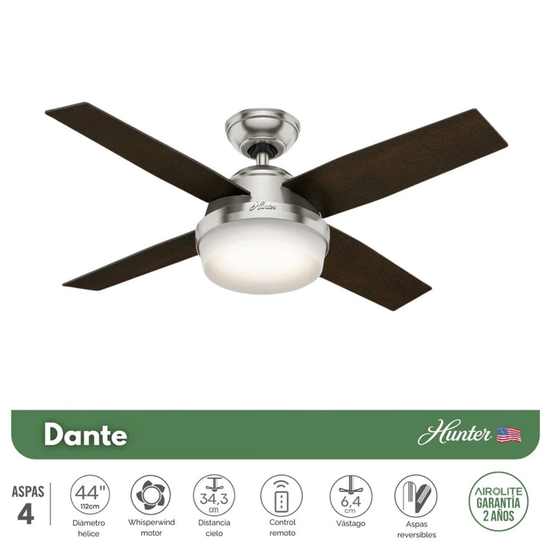 VENTILADOR TECHO DANTE 44
