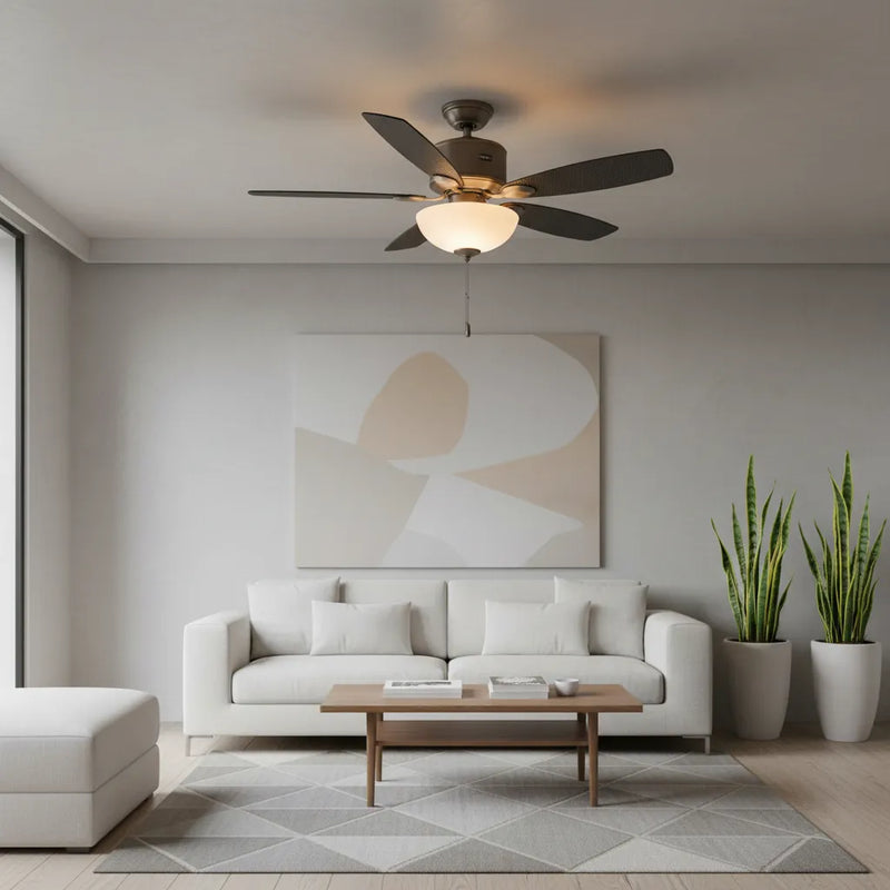 Ventilador de Techo Hunter Builder’s Deluxe 52" Con Luz